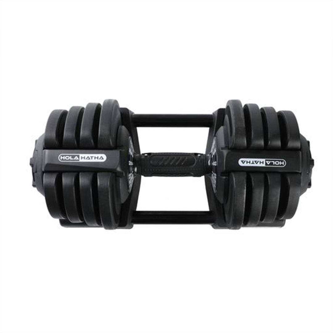 HolaHatha 3-in-1 Home Gym Workout Dumbbell Set Equipment, Black (Open Box) - VMInnovations