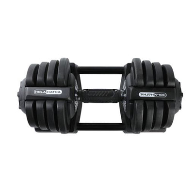 HolaHatha 3-in-1 Home Gym Workout Dumbbell Set Equipment, Black (Used)