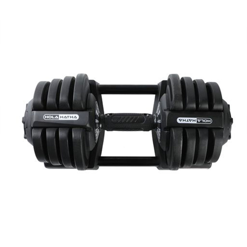 HolaHatha 3-in-1 Home Gym Workout Dumbbell Set Equipment, Black (Used)