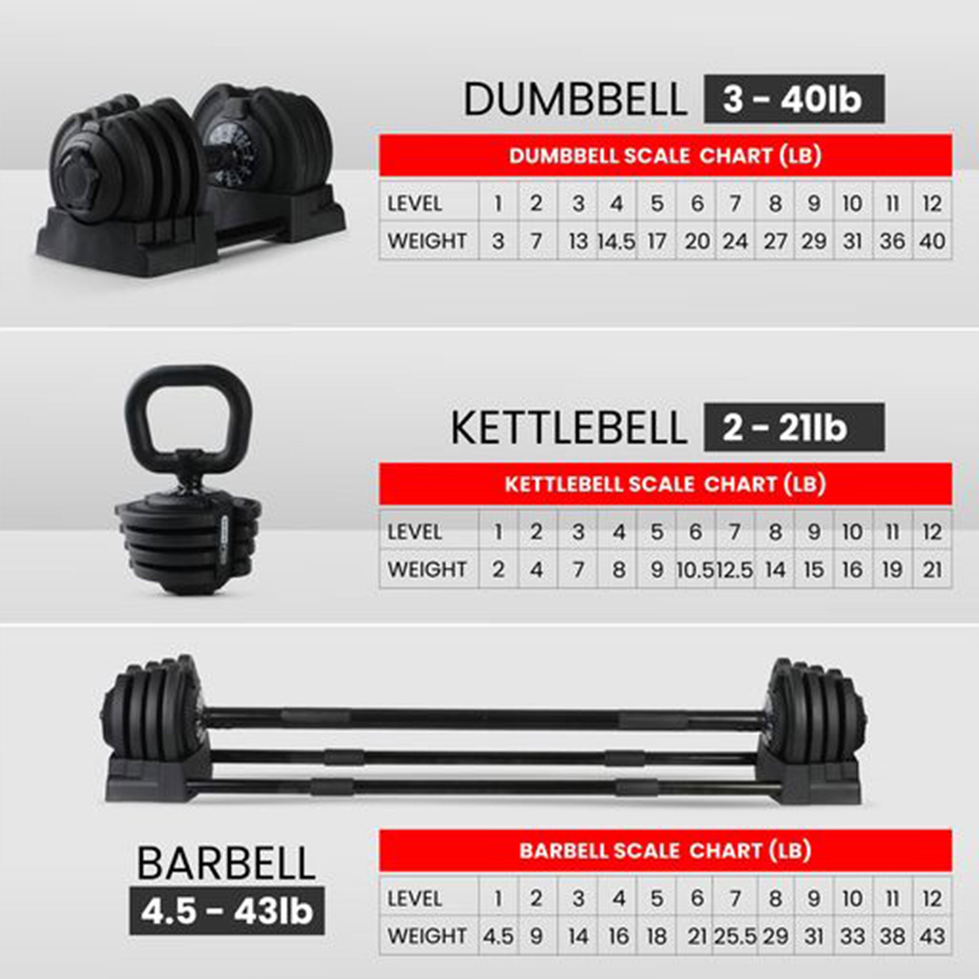 HolaHatha 3-in-1 Home Gym Workout Dumbbell Set Equipment, Black (Used) - VMInnovations