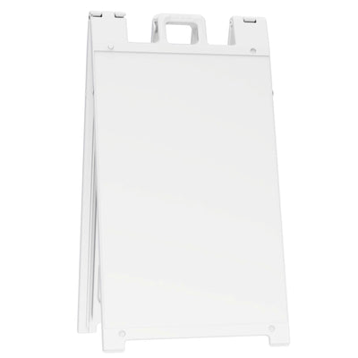 Plasticade Signicade Folding Sidewalk Double Sided Sign Stand, White (3 Pack)