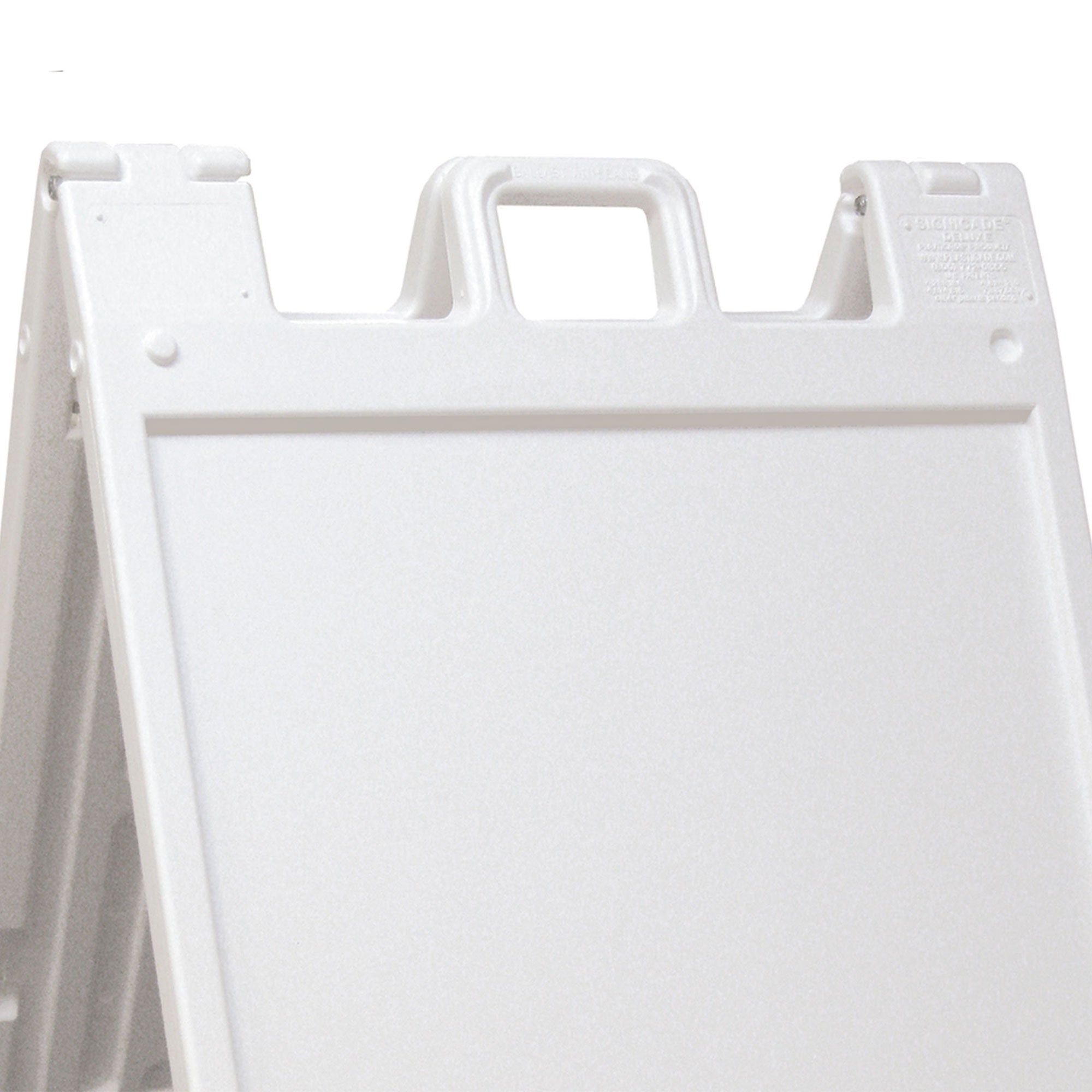 Plasticade Deluxe Signicade Folding Double Sided Sign Stand, White (3 Pack) - VMInnovations