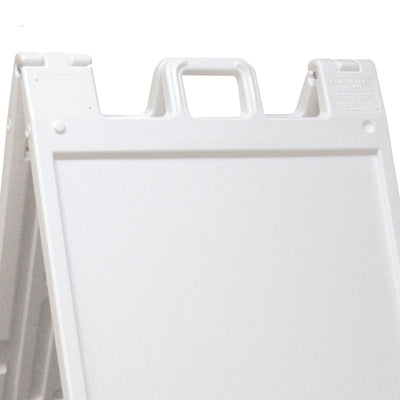 Plasticade Deluxe Signicade Folding Double Sided Sign Stand, White (3 Pack) - VMInnovations