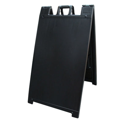 Plasticade Signicade Folding Sidewalk Double Sided Sign Stand, Black (3 Pack) - VMInnovations