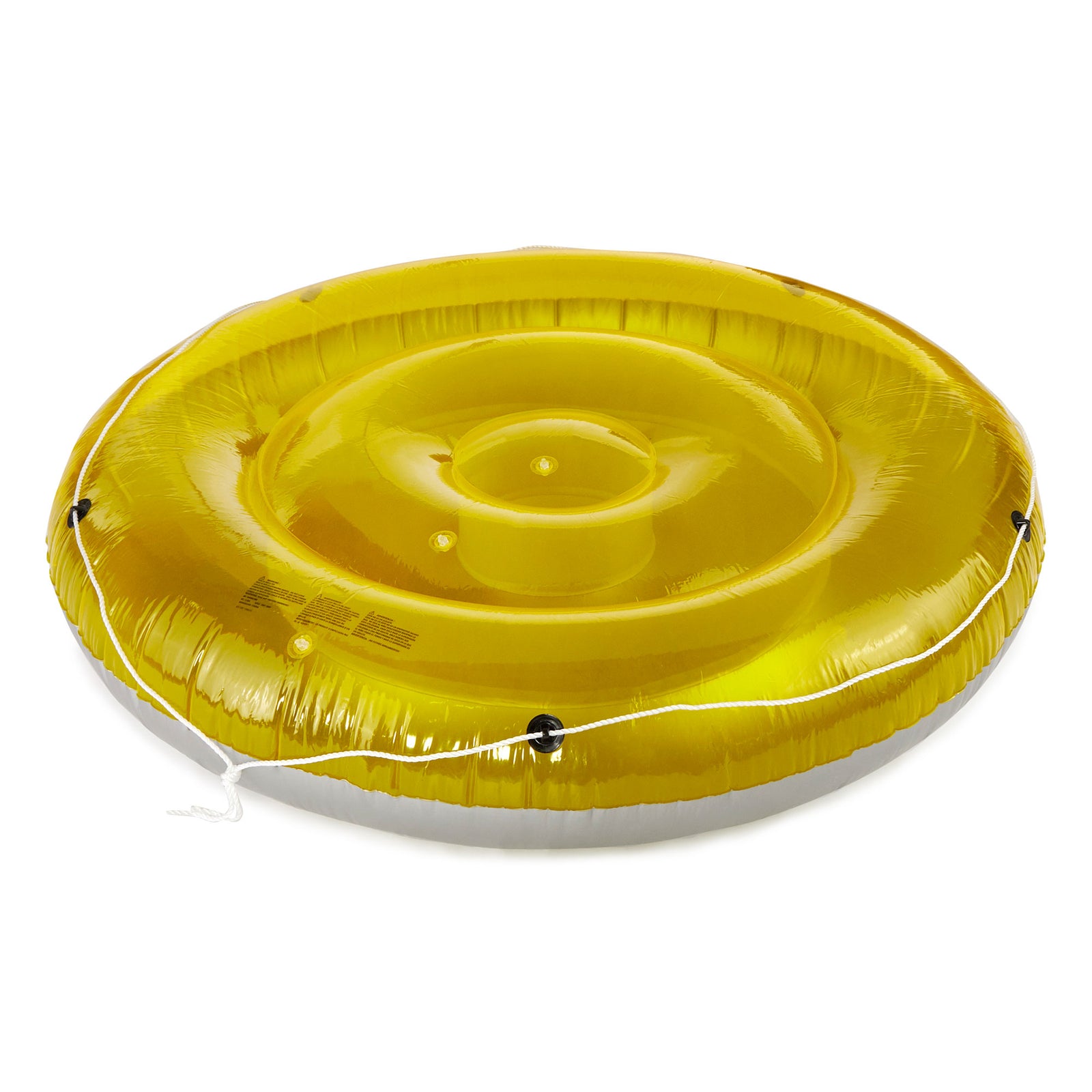 Swimline 72 Inch Swimming Pool Inflatable Sun Tan Lounger Island Float, Yellow - VMInnovations