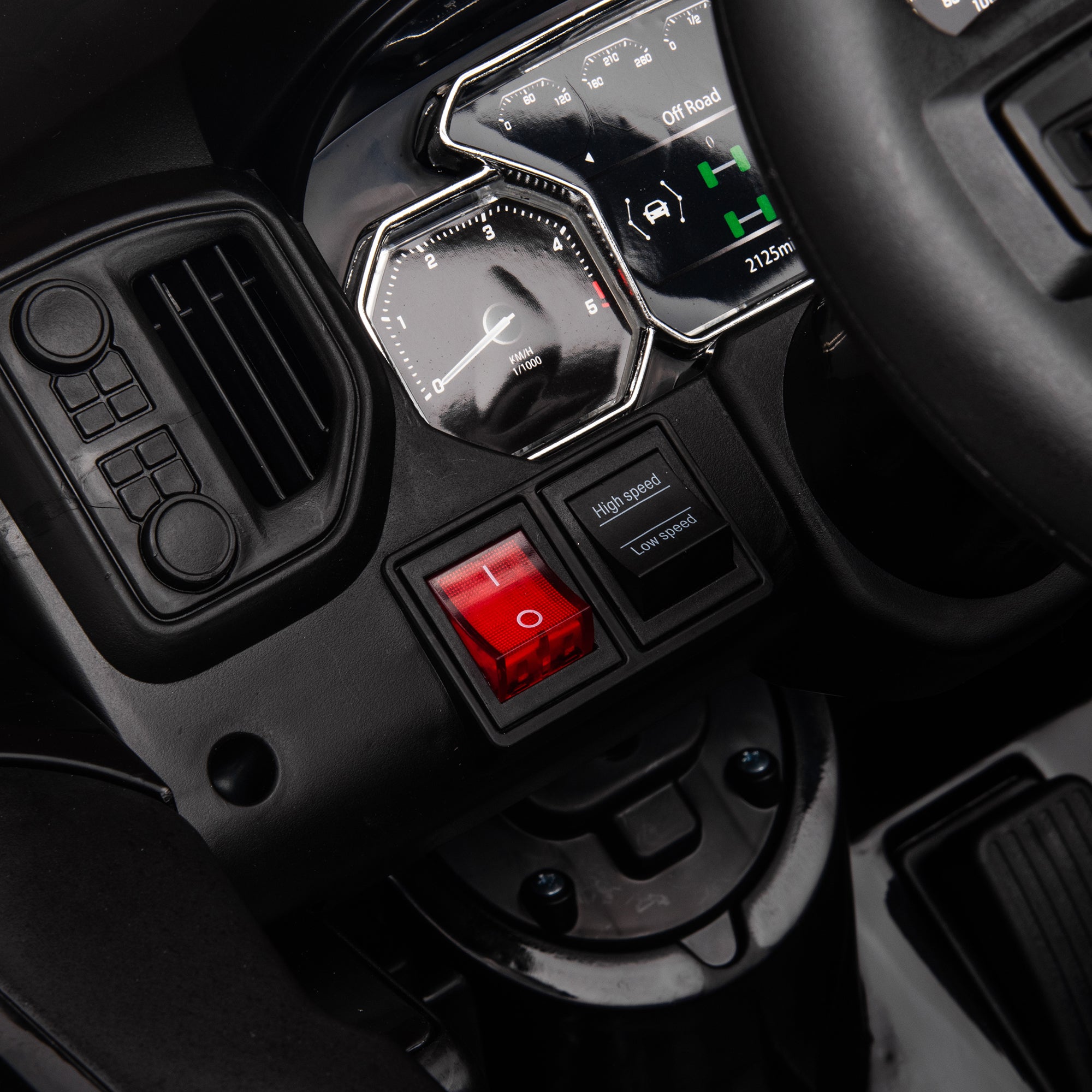DAKOTT GMC Sierra Denali HD 2 Seater 12V Ride On Electric Vehicle, Black (Used) - VMInnovations