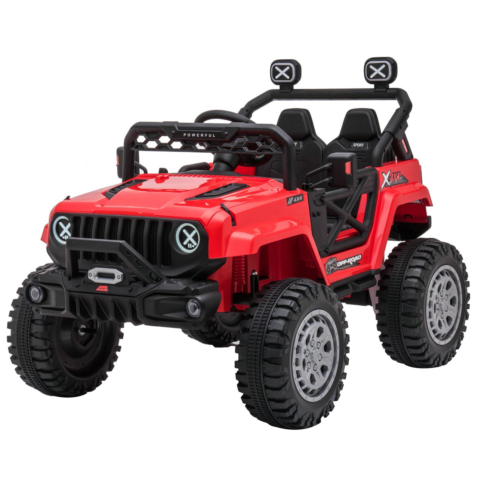 DAKOTT 12V Ride On Truck Electric with Remote Control for Kids, Red (Open Box) - VMInnovations