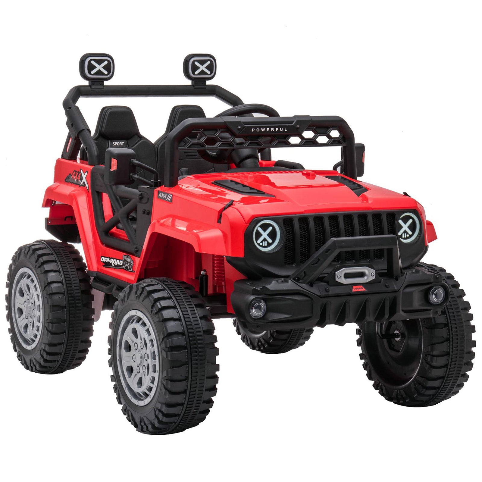 DAKOTT 12V Ride On Truck Electric with Remote Control for Kids, Red (Open Box) - VMInnovations