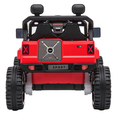 DAKOTT 12V Ride On Truck Electric Off Road Car with Remote Control for Kids, Red