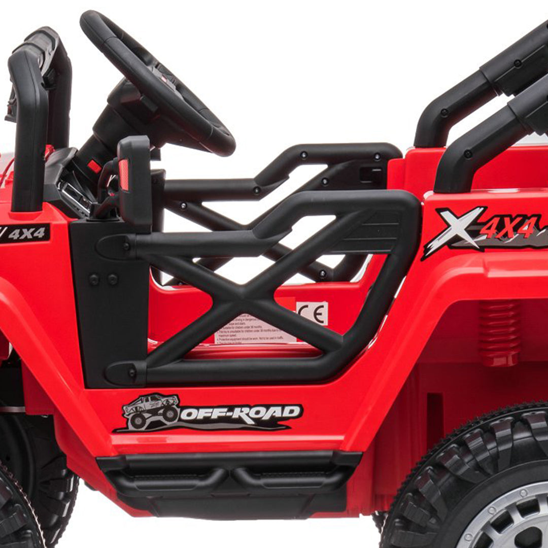 DAKOTT 12V Ride On Truck Electric with Remote Control for Kids, Red (Open Box)