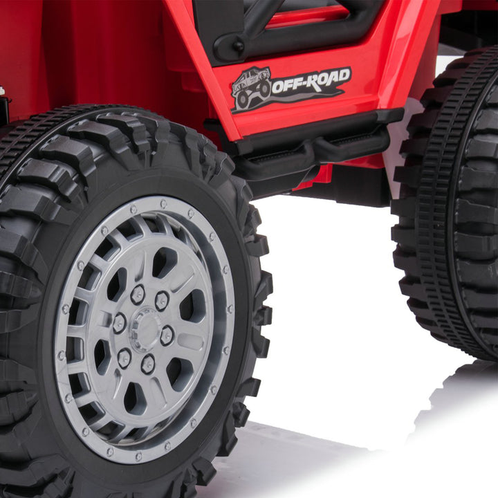 DAKOTT 12V Ride On Truck Electric with Remote Control for Kids, Red (Open Box)