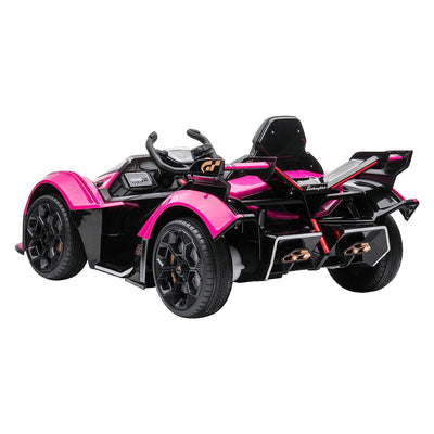 Dakott Lamborghini Gran Turismo V12 Battery Power Ride On Toy, Pink (For Parts) - VMInnovations