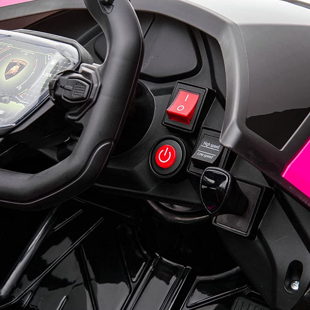 Dakott Lamborghini Gran Turismo V12 Battery Power Ride On Toy, Pink (For Parts)