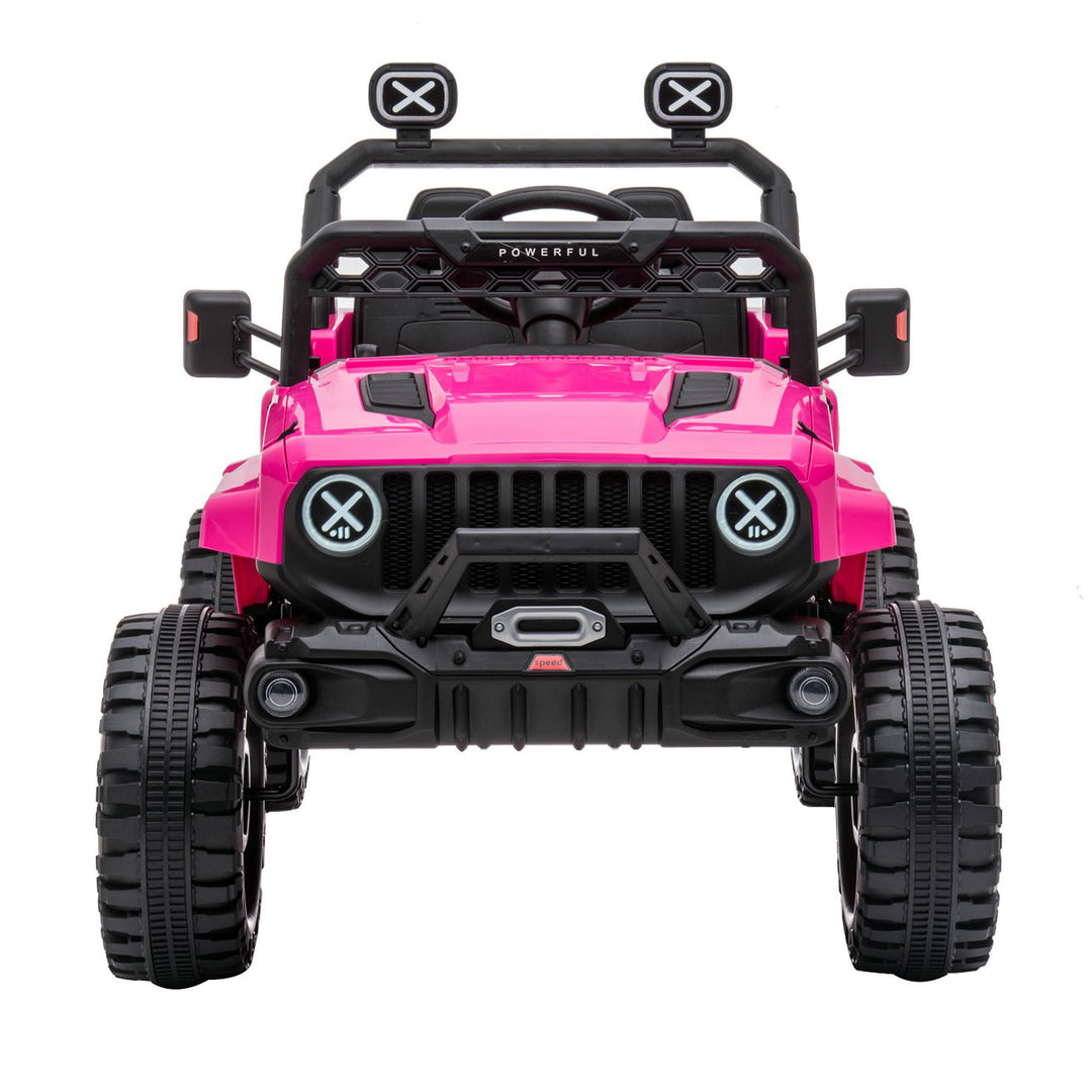 DAKOTT 12V Ride On Truck Electric Off Road Car w/Remote Control for Kids, Pink