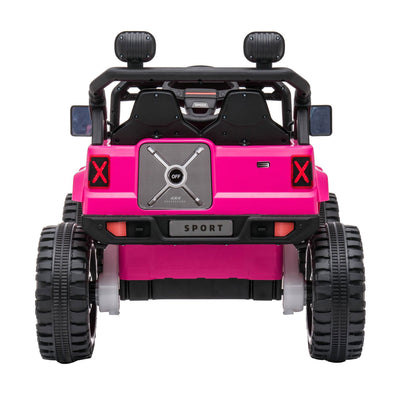 DAKOTT 12V Ride On Electric Off Road Car w/Remote Control, Pink (Open Box)