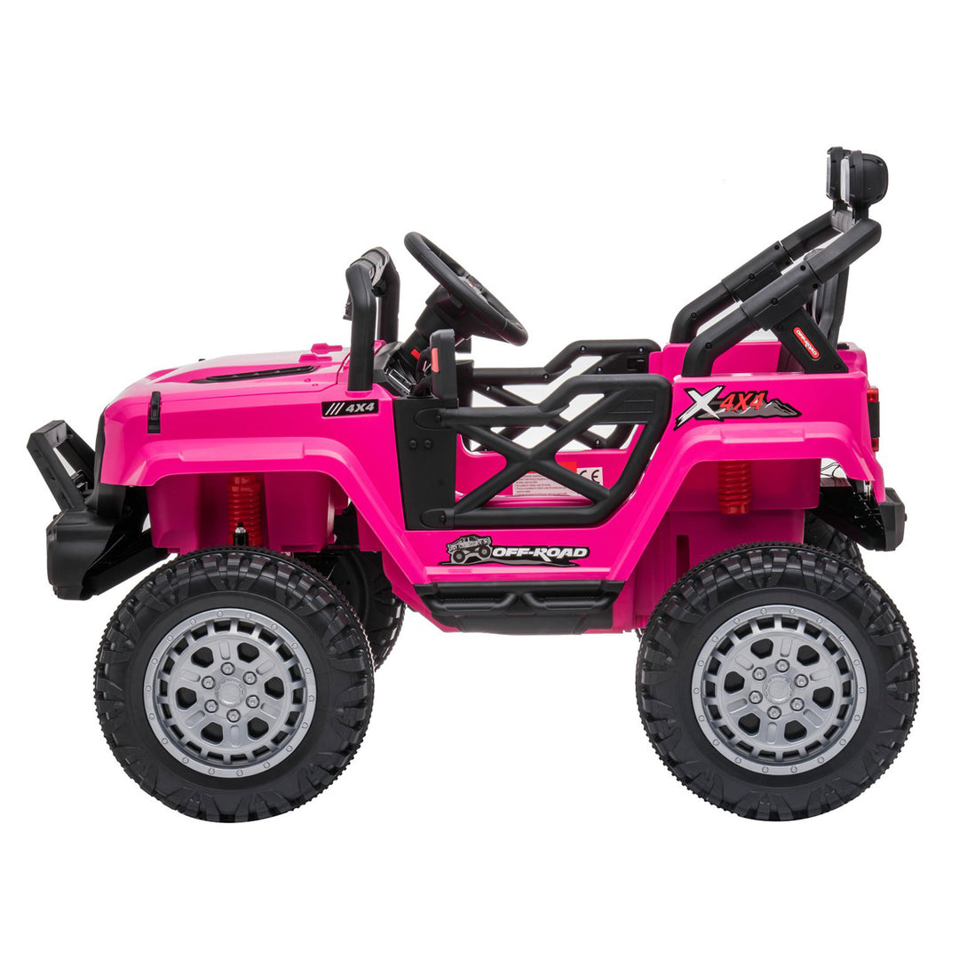 DAKOTT 12V Ride On Truck Electric Off Road Car w/Remote Control for Kids, Pink