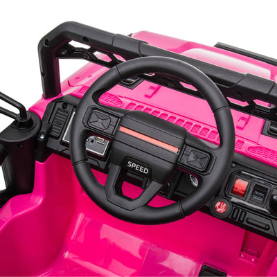 DAKOTT 12V Ride On Electric Off Road Car w/Remote Control, Pink (Open Box) - VMInnovations