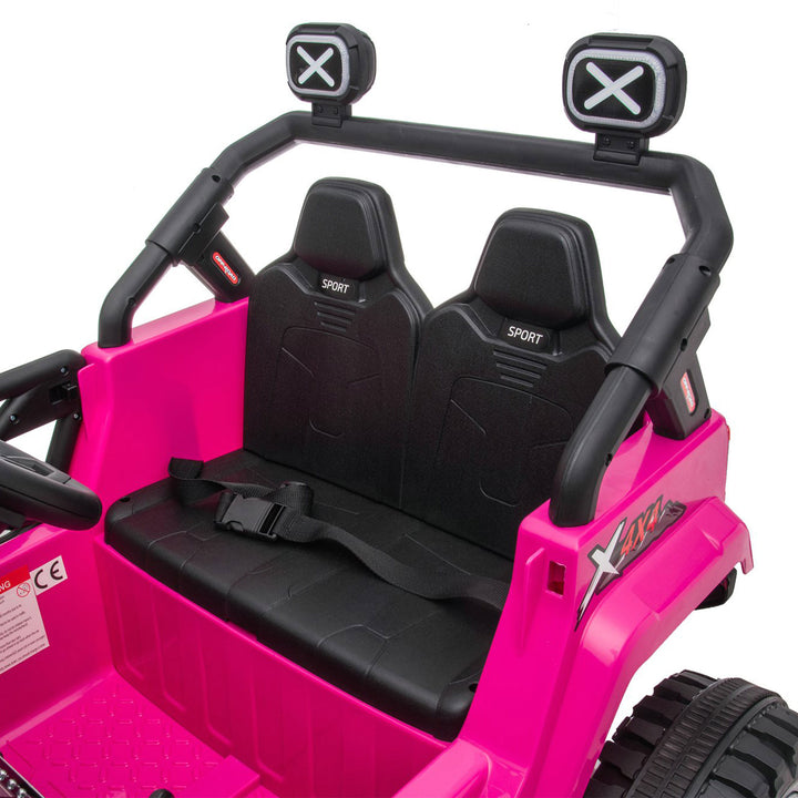 DAKOTT 12V Ride On Truck Electric Off Road Car w/Remote Control for Kids, Pink