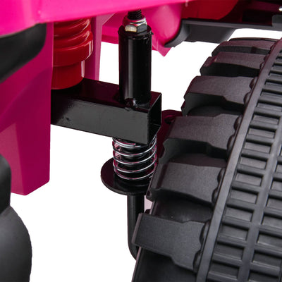 DAKOTT 12V Ride On Truck Electric Off Road Car w/Remote Control for Kids, Pink - VMInnovations