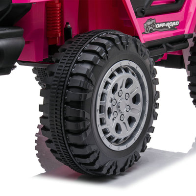 DAKOTT 12V Ride On Electric Off Road Car w/Remote Control, Pink (Open Box) - VMInnovations