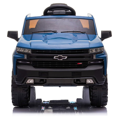 Dakott Chevy Silverado Z71 4x4 Big Wheels Trail Car Ride On Monster Truck, Blue