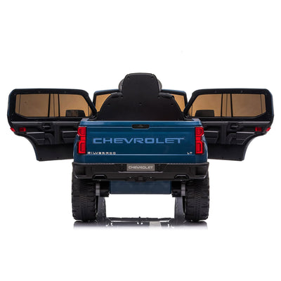 Dakott Chevy Silverado Z71 4x4 Big Wheels Ride On Monster Truck, Blue (Used)