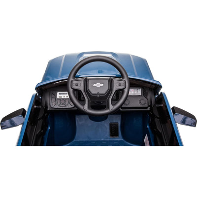 Dakott Chevy Silverado Z71 4x4 Big Wheels Trail Car Ride On Monster Truck, Blue