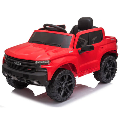 Dakott Chevy Silverado 4 x 4 Big Wheels Trail Boss Ride On Monster Truck, Red - VMInnovations