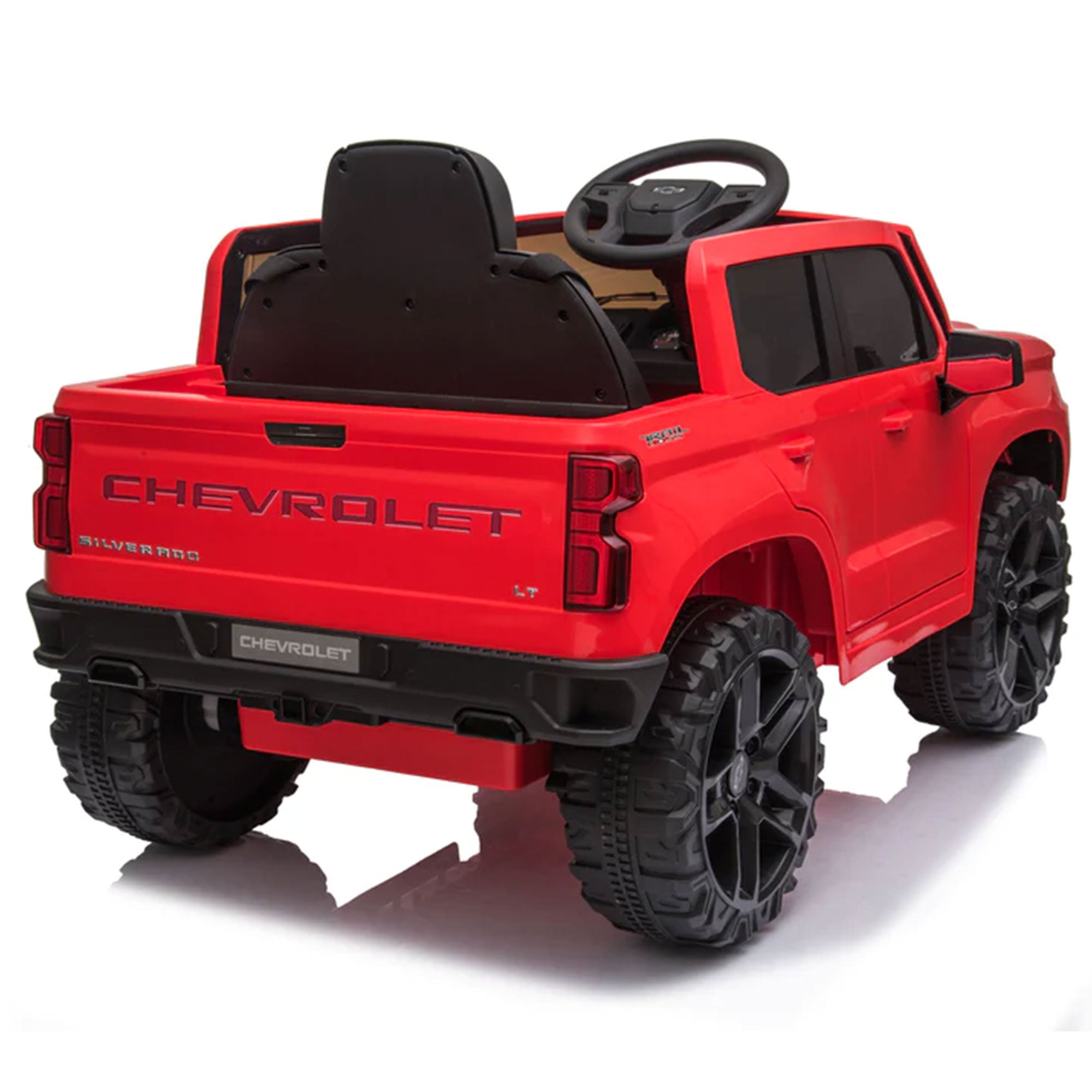 Dakott Chevy Silverado 4x4 Big Wheels Trail Boss Monster Truck, Red (Open Box) - VMInnovations