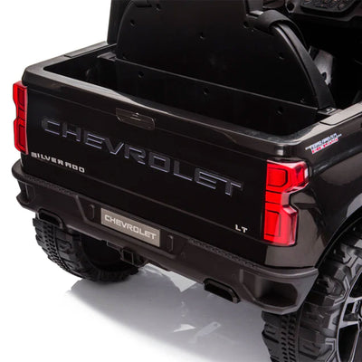 Dakott Chevy Silverado 4 x 4 Big Wheels Trail Boss Ride On Monster Truck, Black - VMInnovations