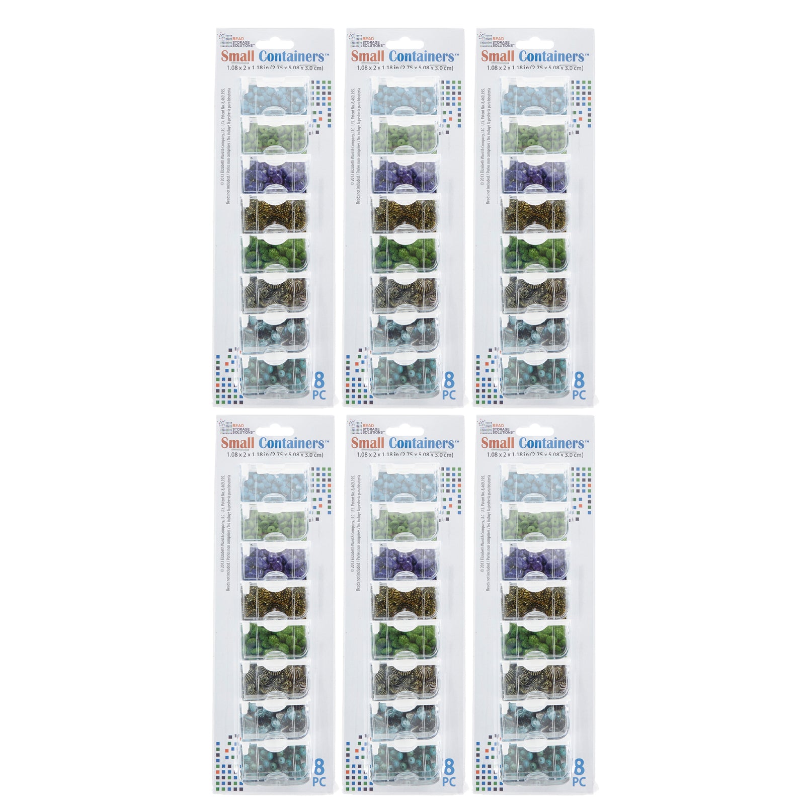 Elizabeth Ward Bead Storage Solutions 8 Piece Craft Storage Containers (6 Pack) - VMInnovations