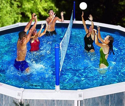 Swimline 9187 Above Ground Cross Swimming Pool Volleyball Game Net (Open Box)