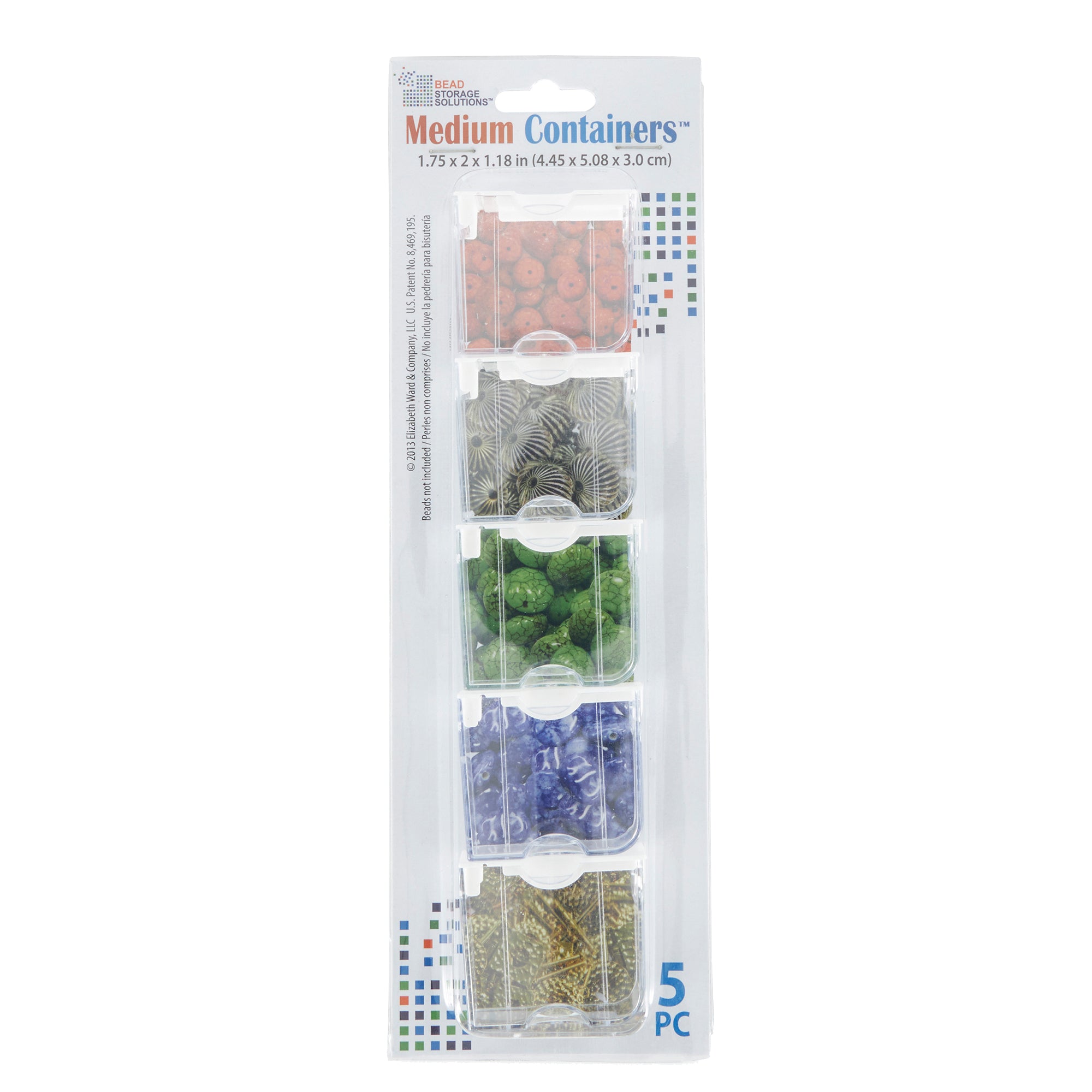 Elizabeth Ward Bead Storage Solutions 5 Piece Craft Storage Containers (6 Pack) - VMInnovations
