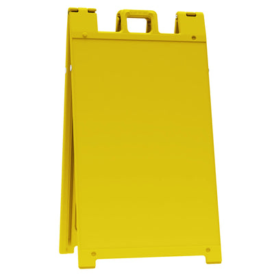 Plasticade Signicade A-Frame Portable Folding Sidewalk Sign, Yellow (3 Pack)