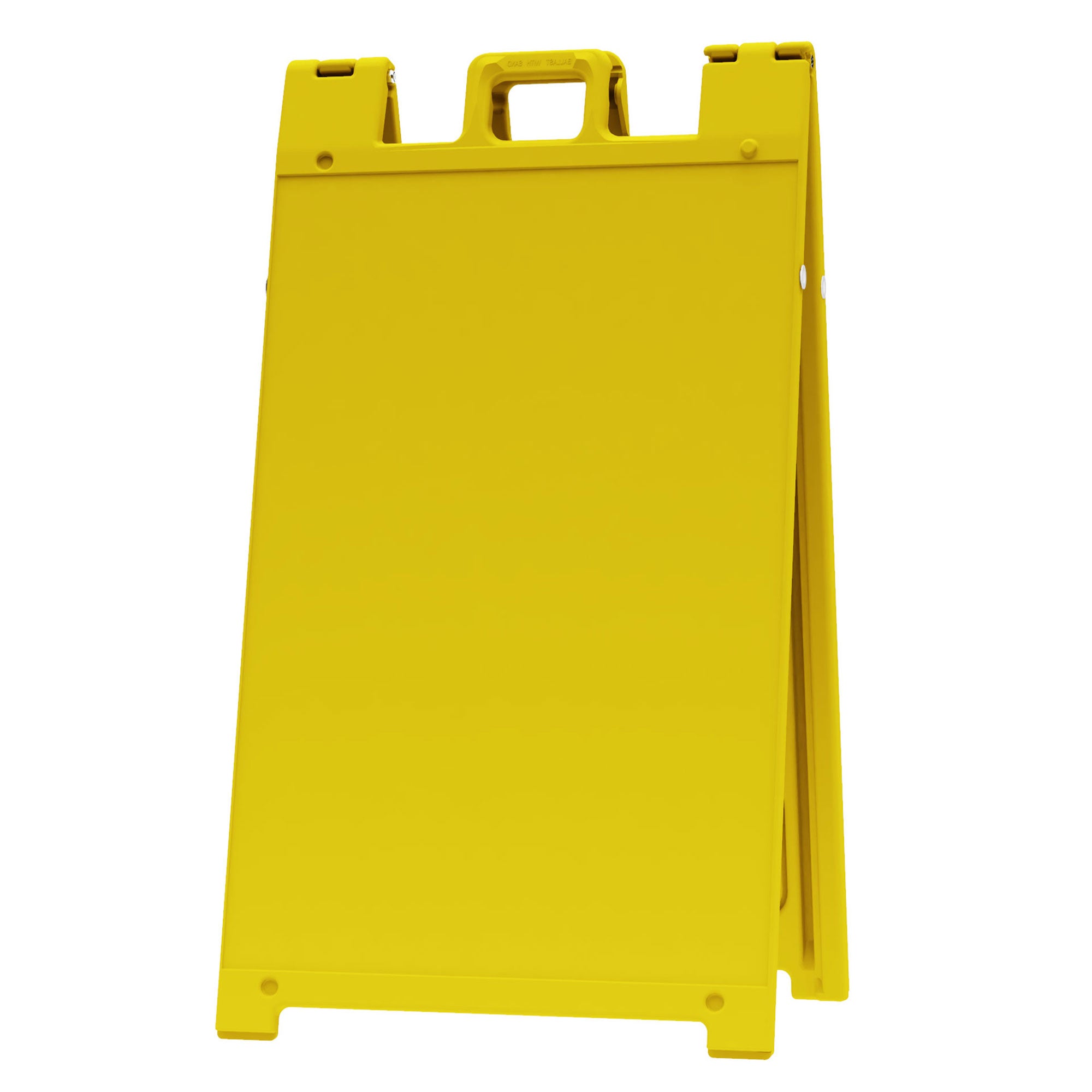 Plasticade Signicade A-Frame Portable Folding Sidewalk Sign, Yellow (3 Pack)