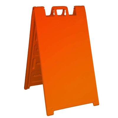 Plasticade Signicade A-Frame Portable Folding Sidewalk Sign, Orange (3 Pack)