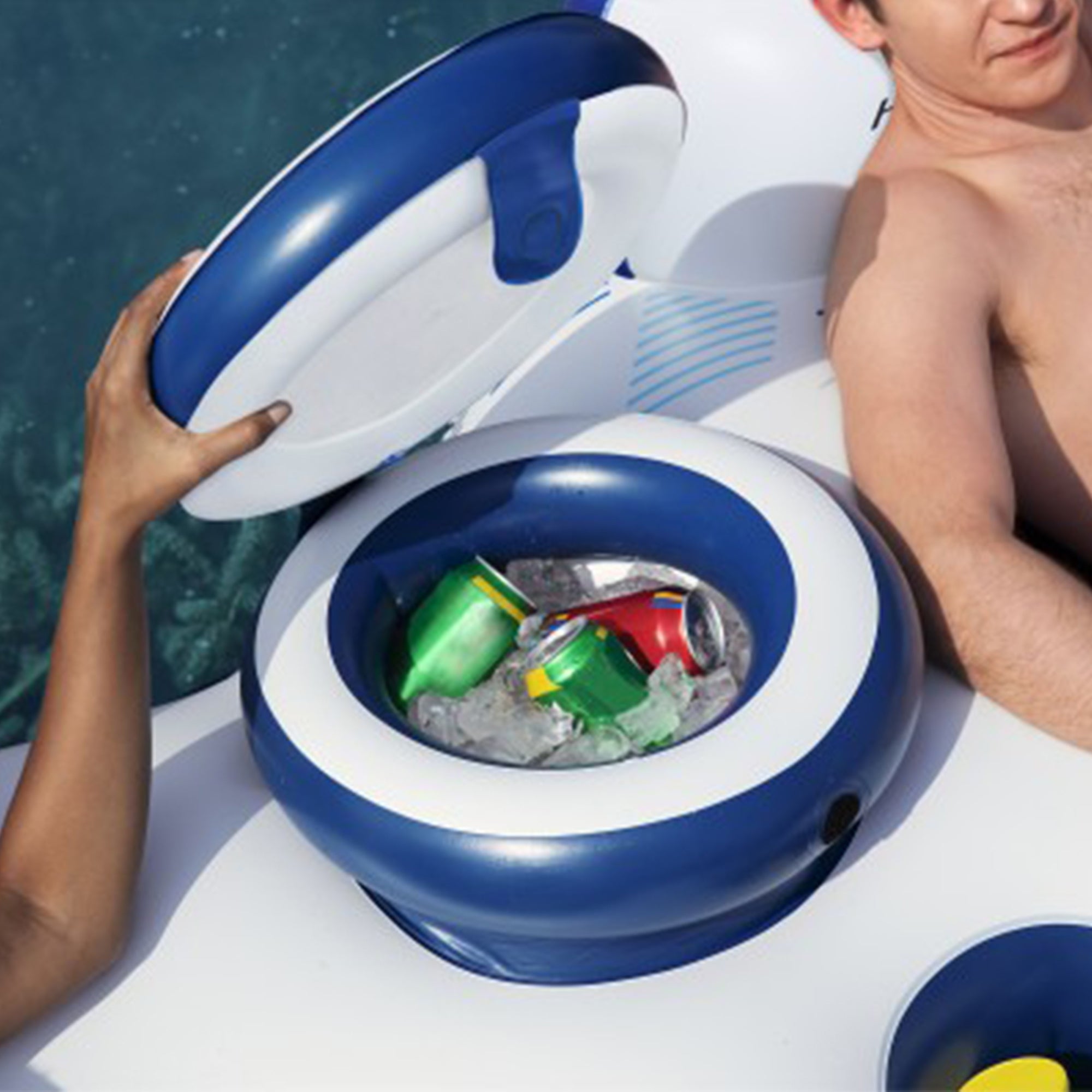 Bestway Hydro-Force Rapid Rider Tube & Tropical Breeze Party Island Water Float - VMInnovations