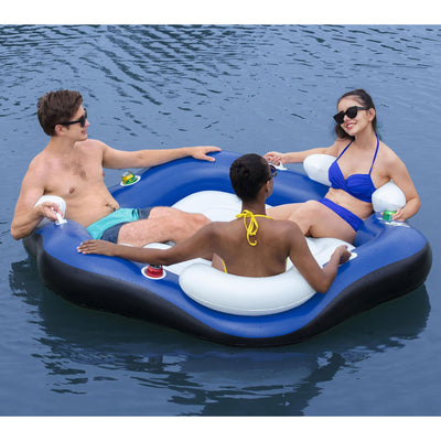 Bestway Hydro-Force X3 Innertube and Tropical Breeze Party Island Water Floats - VMInnovations