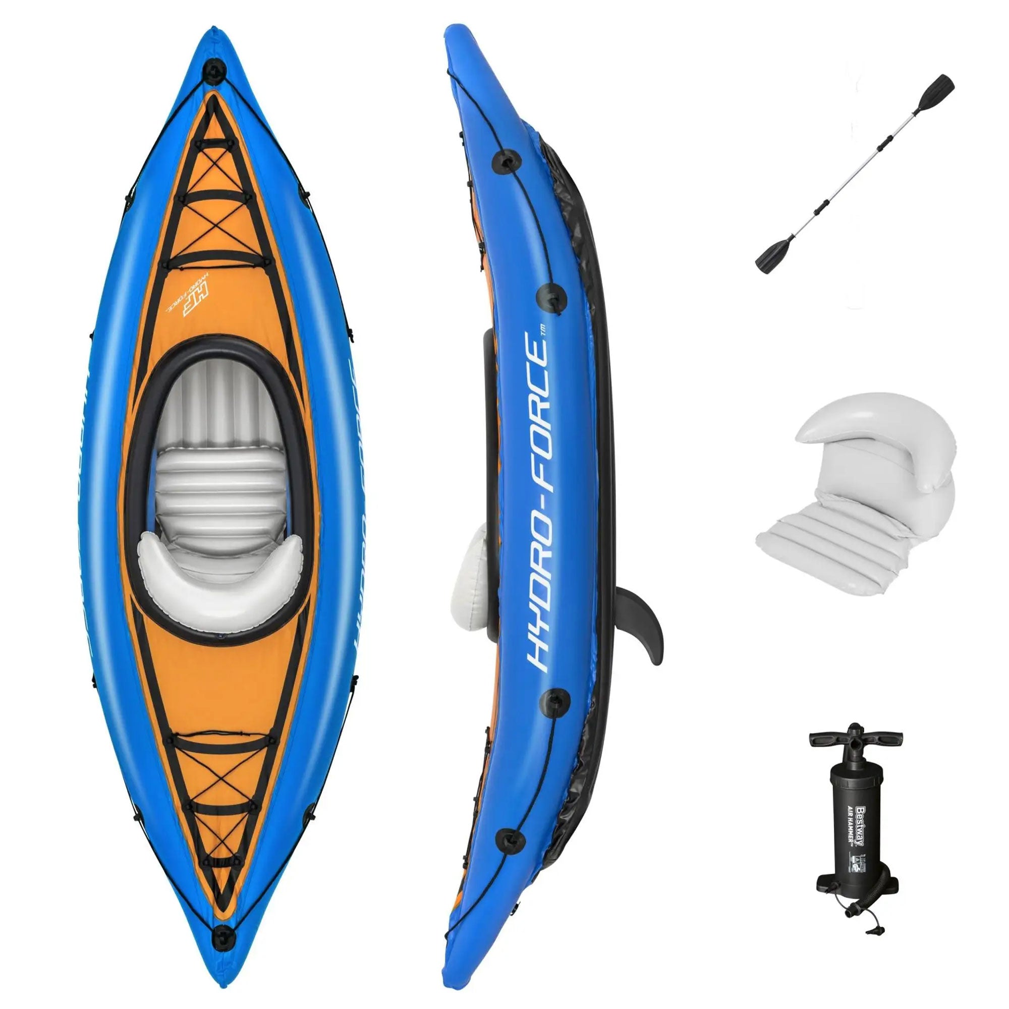 Bestway Hydro Force Wave Edge Inflatable Paddle Board with Cove Champion Kayak