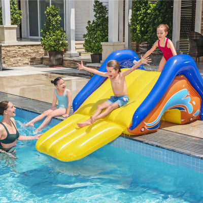 Bestway H2OGO! Inflatable Water Slide & Tropical Breeze Party Island Water Float