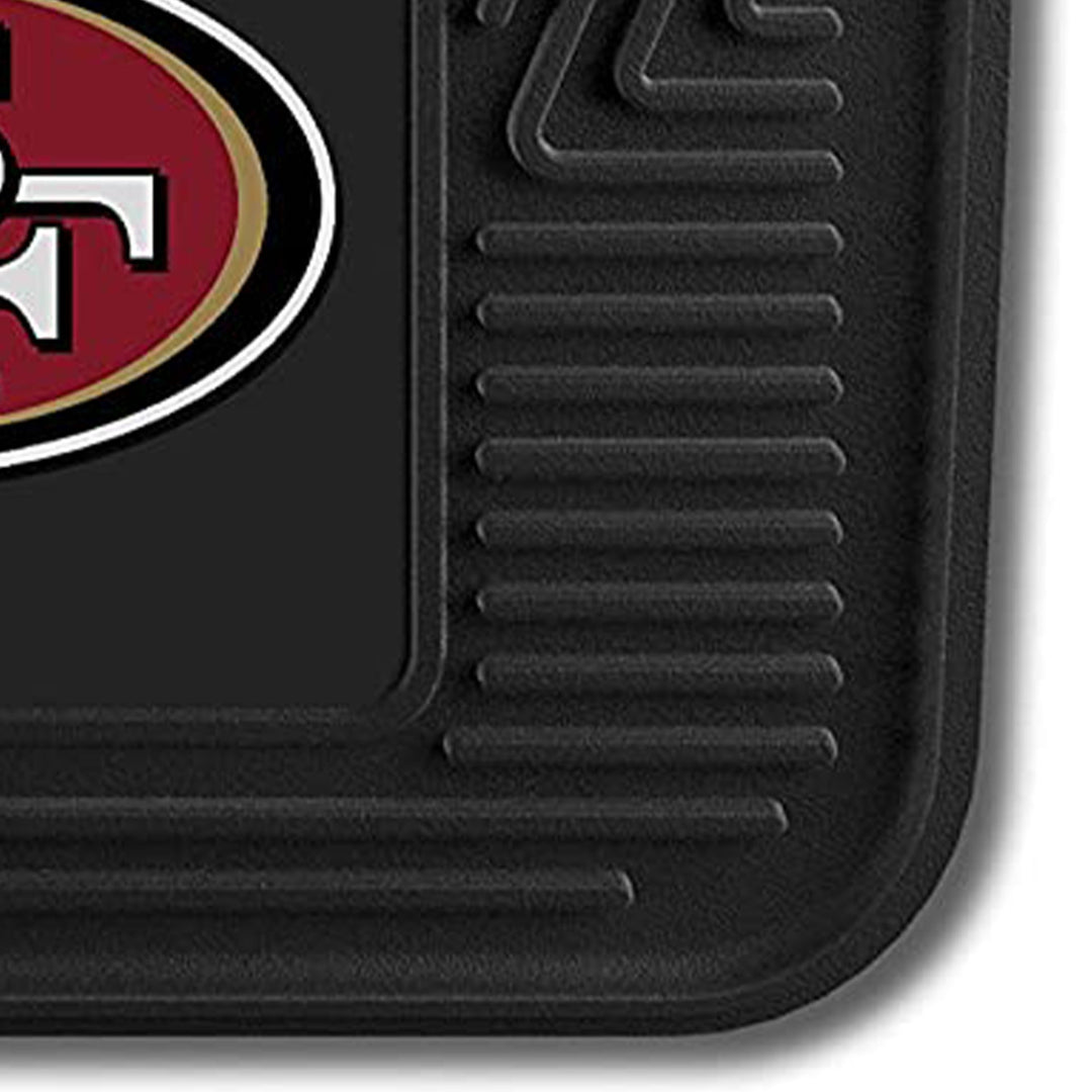 Fanmats 27 x 17" Vinyl Front Row Car Floor Mat 2 Piece Set, San Francisco 49ers