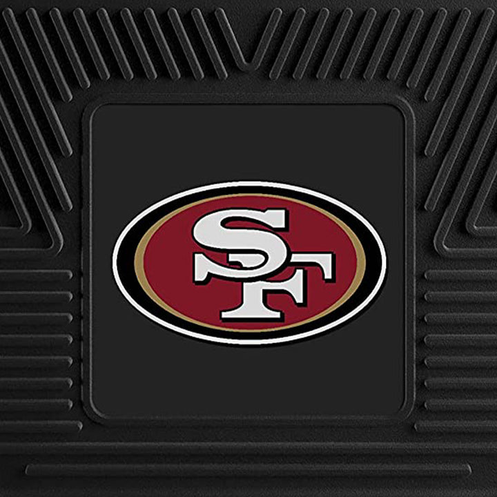 Fanmats 27 x 17" Vinyl Front Row Car Floor Mat 2 Piece Set, San Francisco 49ers