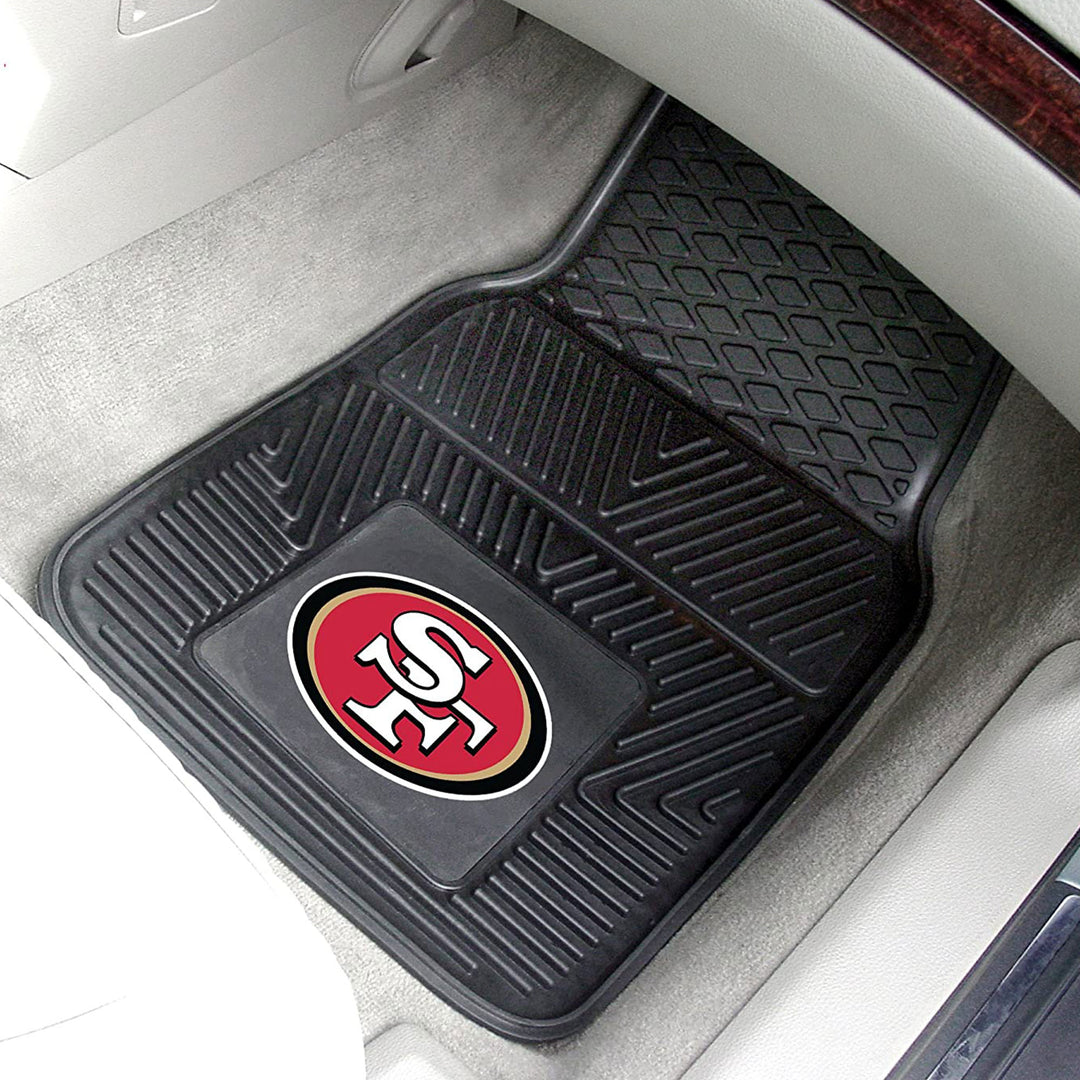 Fanmats 27"x17" Vinyl Front Row Car Floor Mat 2 Pc,San Francisco 49ers(Open Box)