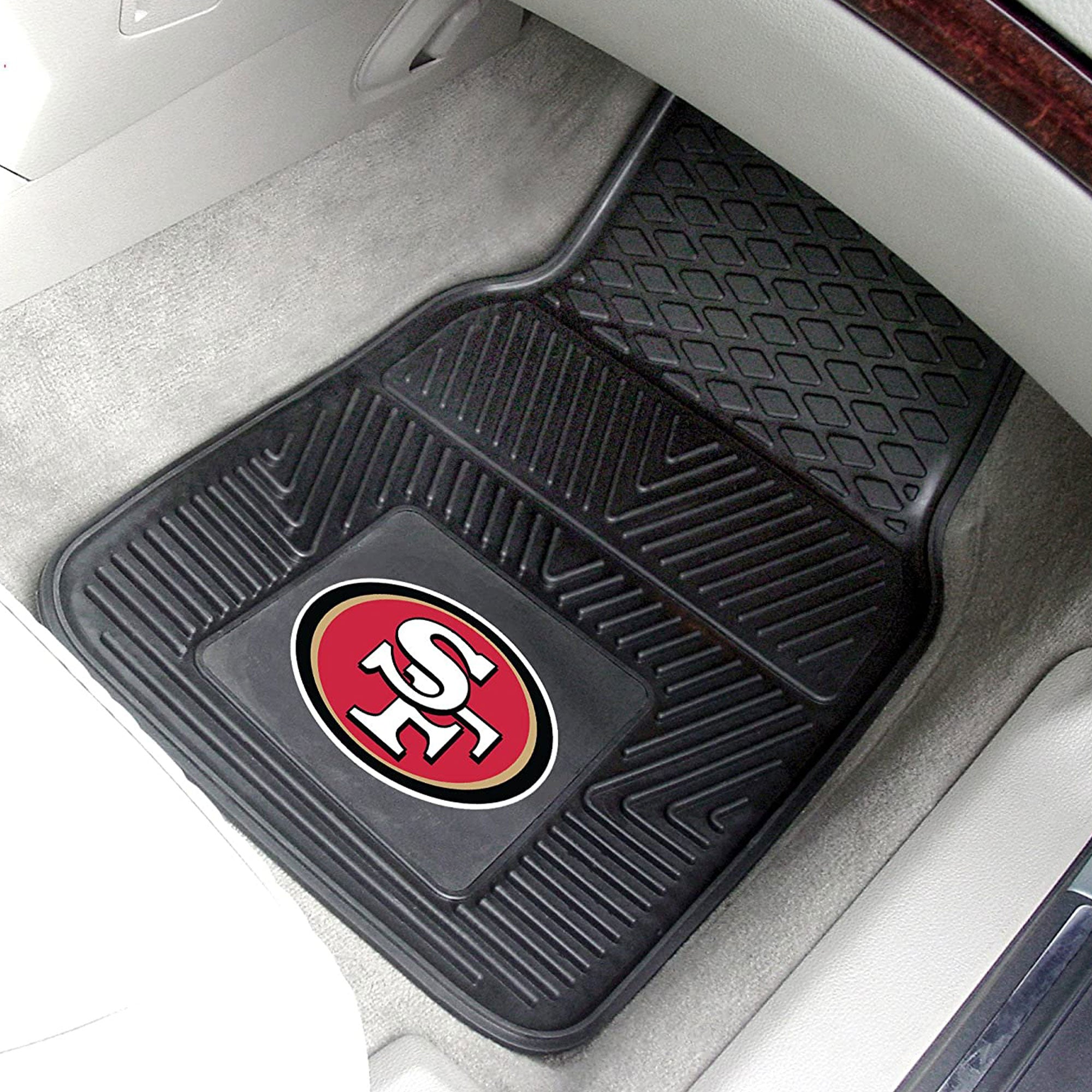 Fanmats 27"x17" Vinyl Front Row Car Floor Mat 2 Pc,San Francisco 49ers(Open Box) - VMInnovations