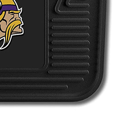 Fanmats 27 x 17" Vinyl Front Row Car Floor Mat 2 Piece Set, Minnesota Vikings - VMInnovations