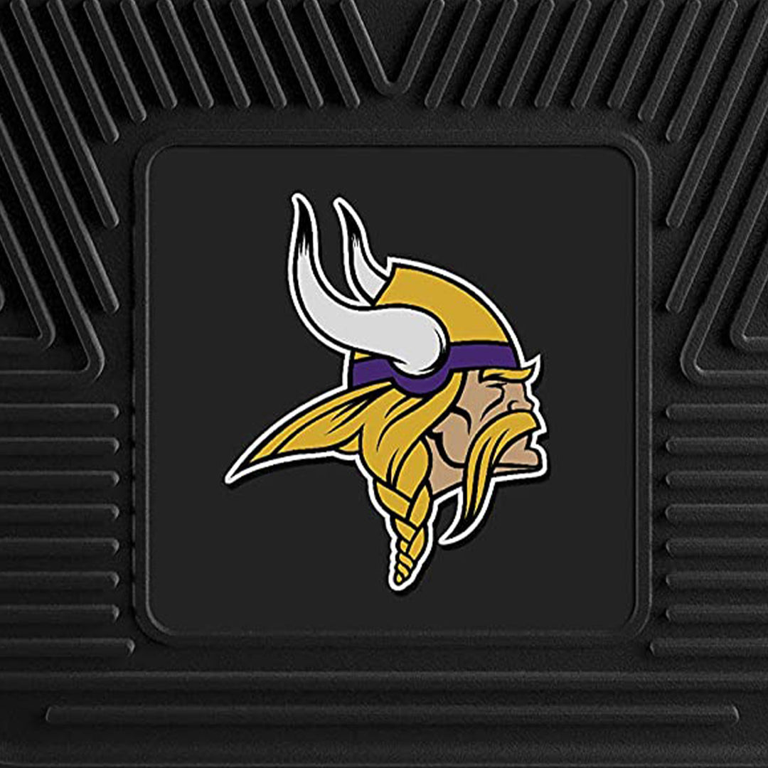 Fanmats 27 x 17" Vinyl Front Row Car Floor Mat 2 Piece Set, Minnesota Vikings