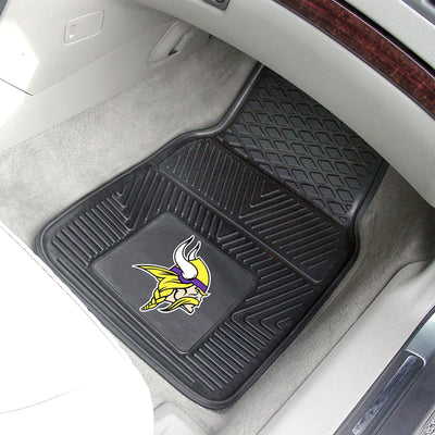 Fanmats 27 x 17" Vinyl Front Row Car Floor Mat 2 Piece Set, Minnesota Vikings - VMInnovations