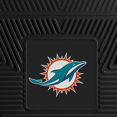 Fanmats 27 x 17 Inch Vinyl Front Car Floor Mat 2 Piece Set, NFL Miami Dolphins - VMInnovations