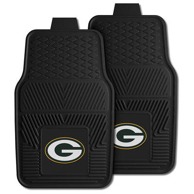 Fanmats 27x17 Inch Vinyl Front Car Floor Mat 2 Piece Set, NFL Green Bay Packers