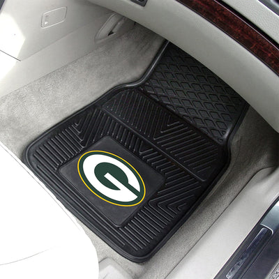 Fanmats 27x17 Inch Vinyl Front Car Floor Mat 2 Piece Set, NFL Green Bay Packers